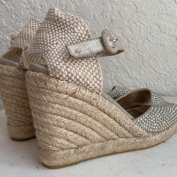 le silla Crystal espadrille peep toe wedges - Picture 4 of 13
